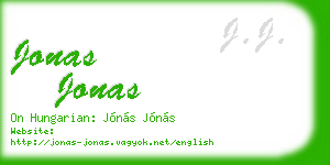 jonas jonas business card